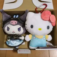 サンリオキャラクターズ ハローキティ ギンガムチェックがま口ポーチ クロミぬい
