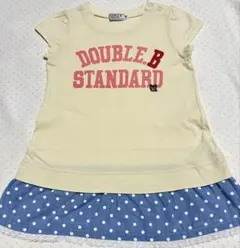 DOUBLE.B ワンピース クリーム色 ドット柄