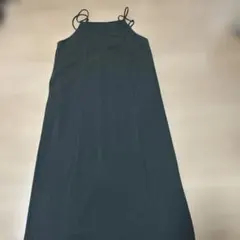 グローバルワーク　スゴラクストレッチキャミワンピース　カーキ