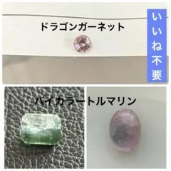 【未使用】 バイカラートルマリン ドラゴンガーネット ルース 天然石