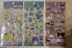 【正規品】Sanrio キャラクターシール クリアキャンディシール3枚セット