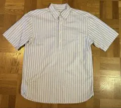 ユニクロ 半袖 オックスフォード プルオーバー ボタンダウン シャツ 赤青白S