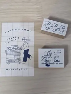 miho miyauchi　スタンプ 　はんこ　2点セット