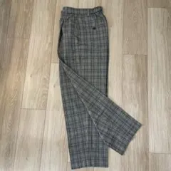 グレンチェックワイドパンツ