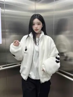 PLAYBOY フリースジャケット ホワイト