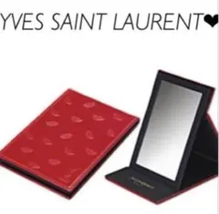 イヴサンローラン　ミラー　ノベルティ　リップ柄　レッド