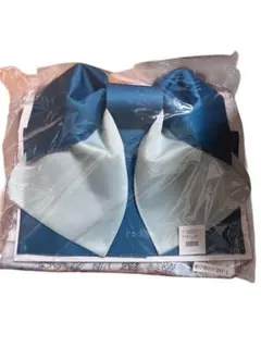 青色と水色の付け帯 花柄　浴衣　3点セット　新品