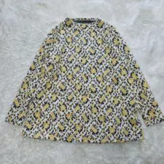 元町グレープ　カットソー　長袖　トップス　プルオーバー　花柄　厚手