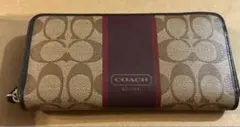 COACH 長財布ブラウン/バーガンディ