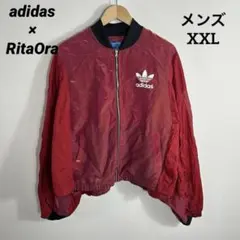 adidas × RitaOra 赤 ナイロンジャケット UK12 古着 Y2K