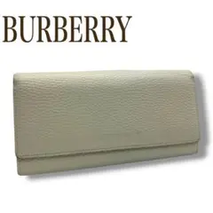 BURBERRY バーバリー 長財布 ノバチェック がま口 レザー オフホワイトのサムネイル