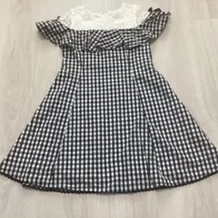 メゾピアノジュニア　ギンガムチェックワンピース　Mサイズ　150cm