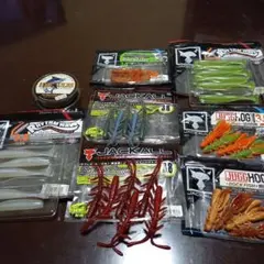 JACKALLロックフィッシュワーム 未使用PE0.8/ フロロリーダーオマケ付