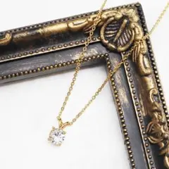 一粒ネックレス サージカルステンレス ジルコニア 金属アレルギー対応