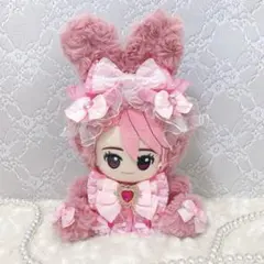 ♡12〜13cmサイズ♡ぬい服♡ピンク♡おすわり♡うさぎちゃん♡