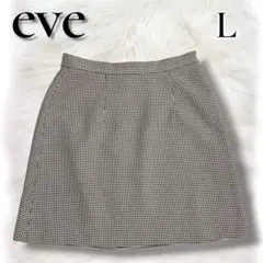 【新品】 eve 千鳥格子柄 台形ミニタイト スカート L 韓国　フェミニン