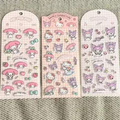 サンリオ　キティ　マイメロ　クロミ　シール 3枚 海外正規品　ライセンス