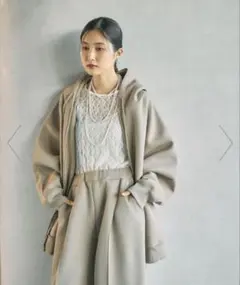 LEPSIM　パフエアZIPBIGフーディー　アイボリー08 LEPSIM｜\春カラーが仲間入り!//パフエアZIPBIGフーディー | Rakuten