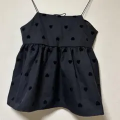 完売品 ハート柄 ブラック ビスチェ