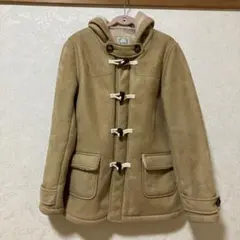 ベージュ ダッフルコート フード付き