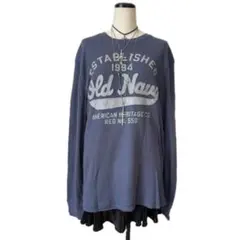 y2k ノームコア　　平成レトロ　平成ファッション　レトロ　カットソー　ワッフル