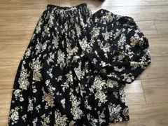 eljeune 花柄　スカートセットサイズ M ブラック