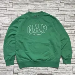 GAP スウェット グリーン アーチロゴプリント ギャップ
