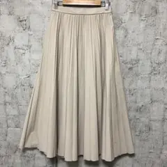 【NATURAL BEAUTY BASIC】フェイクレザー プリーツスカート S