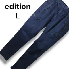 edition エディション レディース パンツ スラックス カジュアル 紺 L