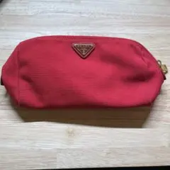 PRADA キャンバス ポーチ レッド