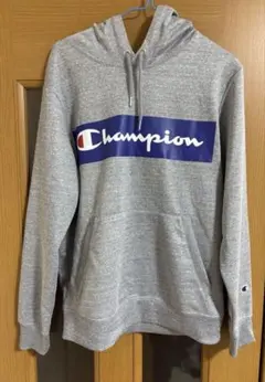 【極美品・定番のグレー】Champion フード付きパーカー　レディースM