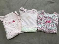 3枚セット まとめ売り 女の子 ロンパース 80cm