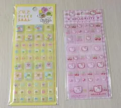 おぱんちゅうさぎ、ハローキティ　タイルシール2シートセット