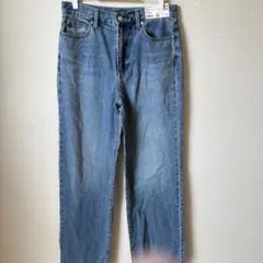 【新品】ユニクロ　ワイドストレートジーンズ　丈長め　26