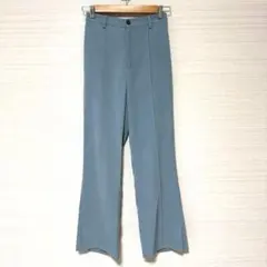 美品 マジェスティックレゴン スリットワイドパンツ 水色　スカイブルー M