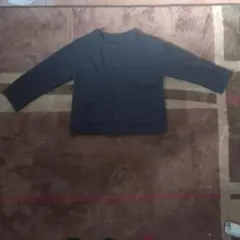 ユニクロ　ネイビー ボタン付き長袖カーディガン