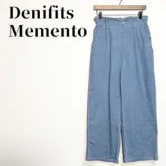 Denifits Memento　ハイウエストワイドデニム　タック　ブルー　Mのサムネイル