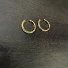 ジュエッテ　ジルコニア　ゴールドイヤリング