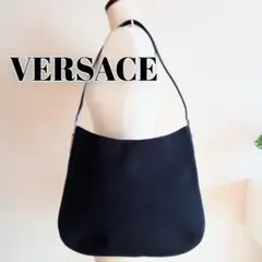 極美品 ヴェルサーチ ヴィンテージ ショルダーバッグ 鞄 黒 レディース メンズのサムネイル