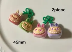 No.22ラブブさくらんぼビーズパー2set⭐︎45mm