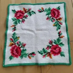 【FEILER】バラ刺繍 タオルハンカチ
