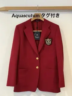 【希少】Aquascutum 赤テーラードジャケット 金ボタン エンブレムのサムネイル