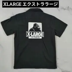 XLARGE エクストララージ ワークシャツ 半袖 黒 S人気バック刺繍のサムネイル