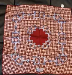 フランス アンティーク ダミエ チェック 市松 テーブル クロス 刺繍 赤