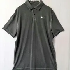 NIKE DRI-FIT ポロシャツ L フェード グレー オーバーサイズ 古着のサムネイル
