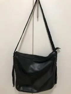 フェアリーグランジ　森ガール　レザー　ショルダーバッグ　黒ANNE KLEIN