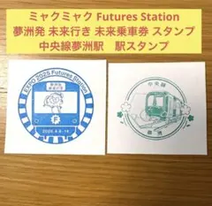 【数量限定】関西万博　スタンプ　シール　夢洲発未来行き　ミャクミャク　駅スタンプ