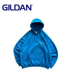【美品】GILDAN ギルダン 00s~ スウェットパーカー 企業モノ 刺繍