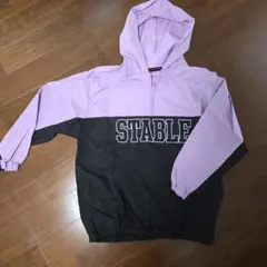 JESSY LOGAN ロゴ フード付きパーカー紫黒160 ウインドウブレイカー