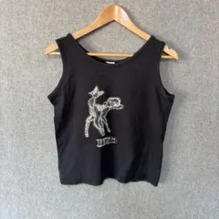 vintage フェード　ブラック　ノースリーブ　バンビ　bambi ディズニーのサムネイル